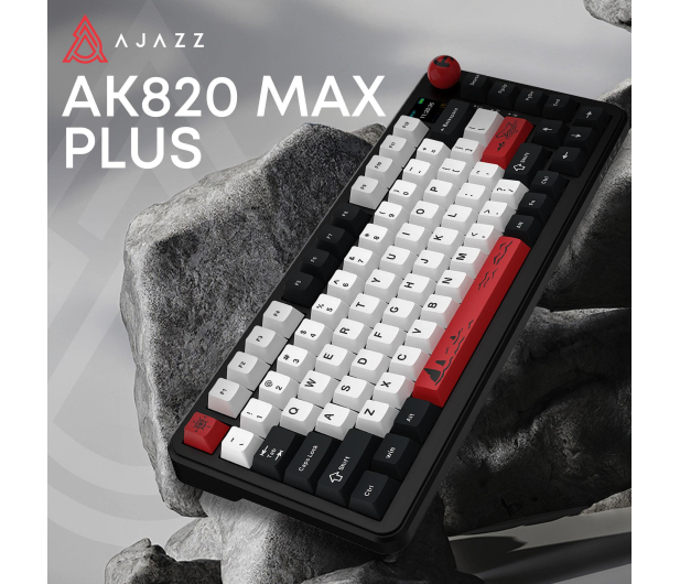 Ajazz AK820 MAX PLUS Avocado Switch Black Gray z ekranem - 1536374 - zdjęcie 6